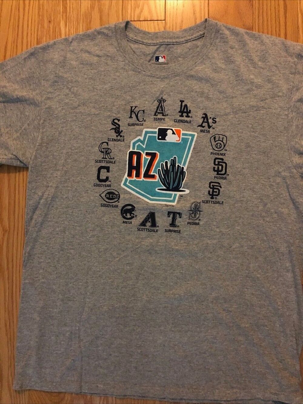 MLB Majestic Genuine Merch Arizona Spring Training T Shirt Large Gray
